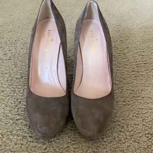 Kate Spade suede mocha heels